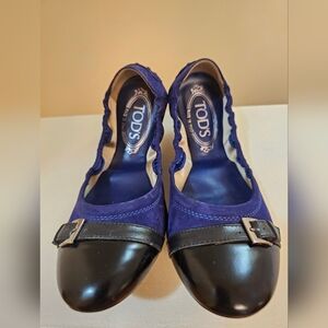 Tod's Women's Black and Purple Flats